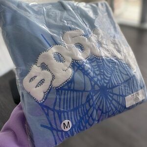 Sp5der Hoodie sky blue